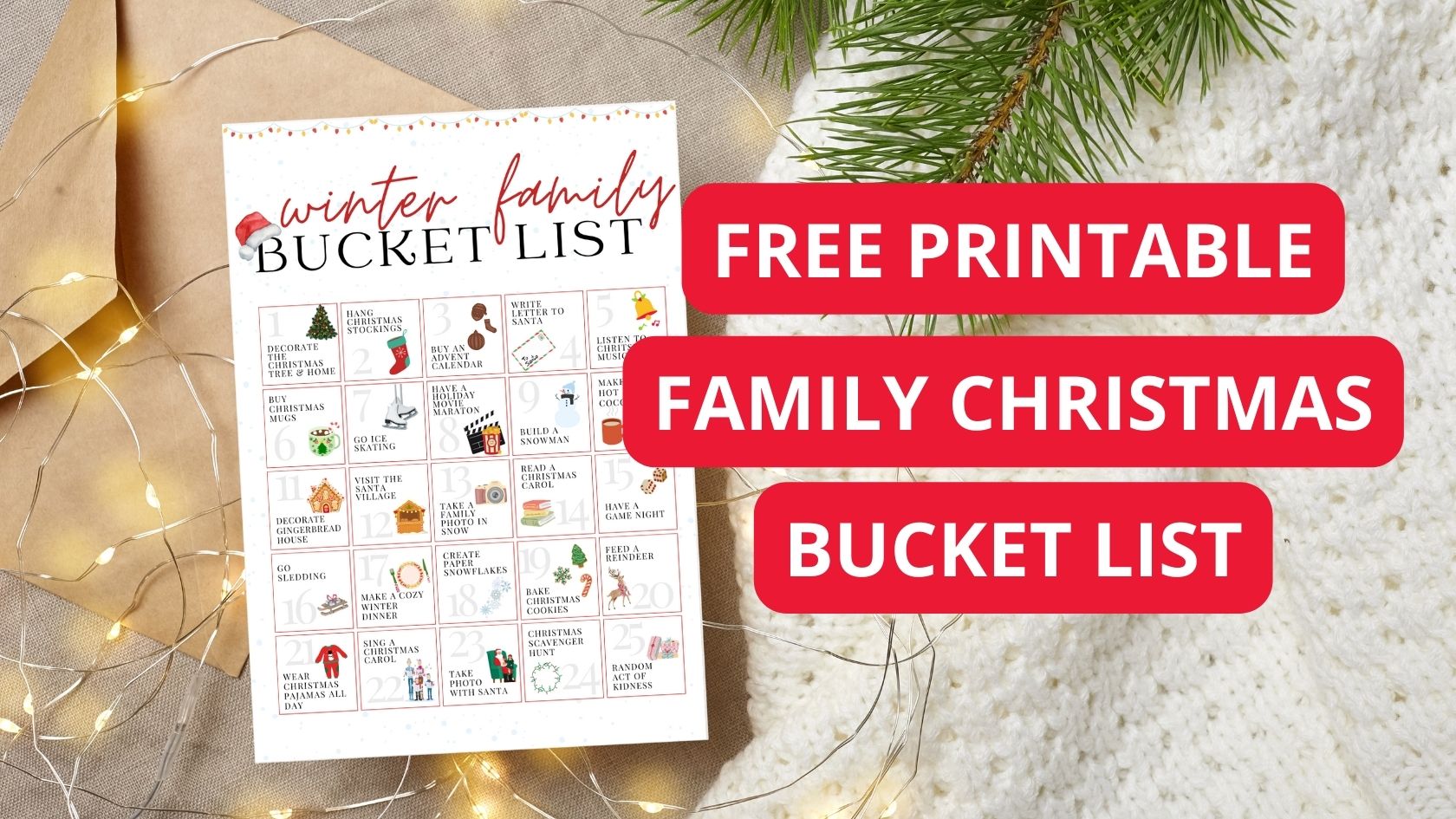 [free Printable Pdf] 100 Family Christmas Bucket List Ideas - Annie 